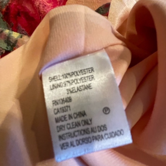 Tahari Floral Print Ruffled Cold Shoulder Dress 14 FREE SHIP - Picture 5 of 6